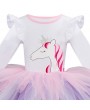 Toddler Girls Patchwork Layered Dress For 3-11Years