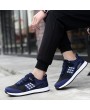 Men Knitted Breathable Light Weight Hook Loop Wlaking Shoes