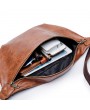 Vintage PU Leather Casual Sling Bag Waist Bag Crossbody Bag For Men