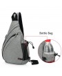 Multi Pocket Dacron Chest Bag Casual USB Socket Crossbody Bag Sling Bag For Women Men
