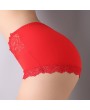 Cotton Lace-trim Hip Lifting Soft Mid Rise Panties