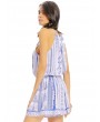 Women Casual Bohemia Printing Sleeveless Loose Halter Bandage Jumpsuit