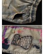Cartoon Print Patch Casual Short Jeans For Women
