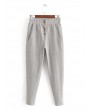 Elastic Waist Casual Big Pocket Trousers