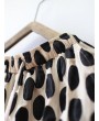 Drawstring Waist Polka Dot Print Wide Leg Vintage Pants