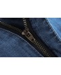 Casual Loose Straight Leg Thin Cotton Short Multi Pockets Jeans for Men