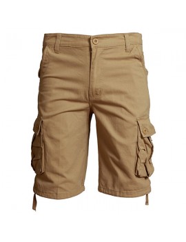 Outdoor Men's Casual Straight Cargo Pants Plus Size Wearable Beach Loose Shorts