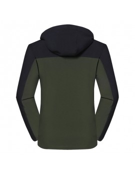 Mens Outdoor Soft Shell Warm Water-repellent Windproof Quick Dry Hooded Sport Jacket