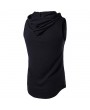 Mens Summer Solid Color Casual Tank Tops Stylish Sleeveless Hooded Vest