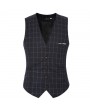 Fashion Wedding Dress Plaid Vest Slim Fit Business Suit Vest For Men