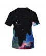 Mens's 3D Printed Colourful O-neck Short Sleeve Loose T-shirt