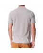 Cotton Stripe Printed Turn-down Collar Short Sleeve Casual Business Golf Shirt for Men